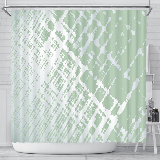 Ivory Abstract Shower Curtain