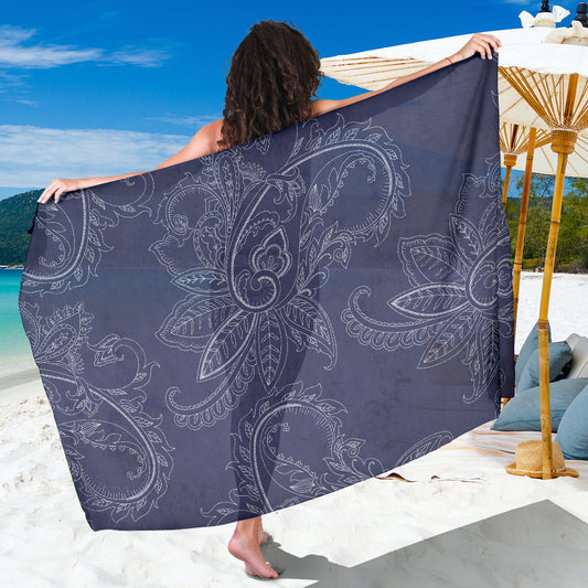 Blue Grey Decor Sarong