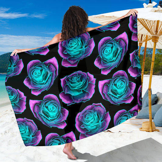 Neon Pink Roses Sarong