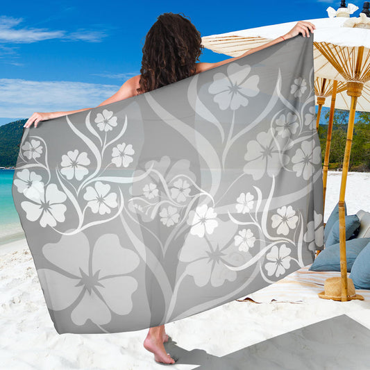 Grey Floral Sarong