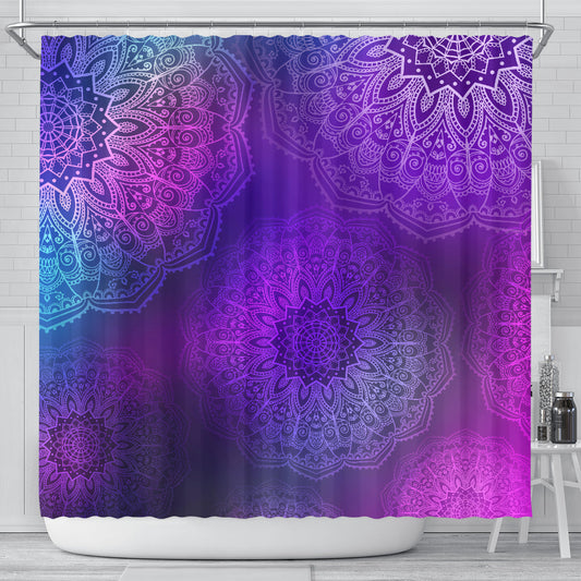 Purple Mandalas Shower Curtain