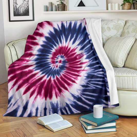 Red, White & Blue Tie Dye Blanket
