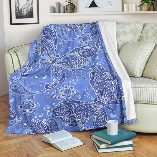 Purple Butterflies Decor Blanket