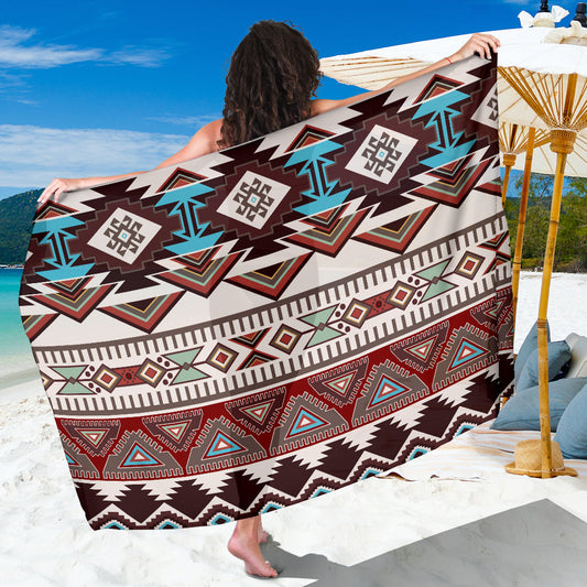 Brown Boho Aztec Sarong