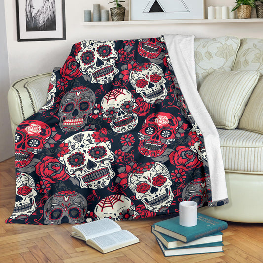 Sugar Skulls & Roses Blanket