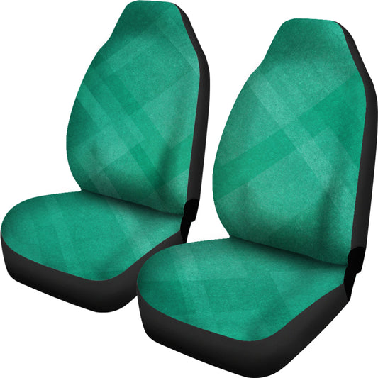 Green Diagonal Abstract Car Seat Covers