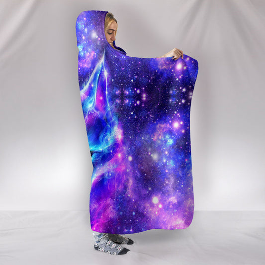 Galaxy Wolf - Hooded Blanket