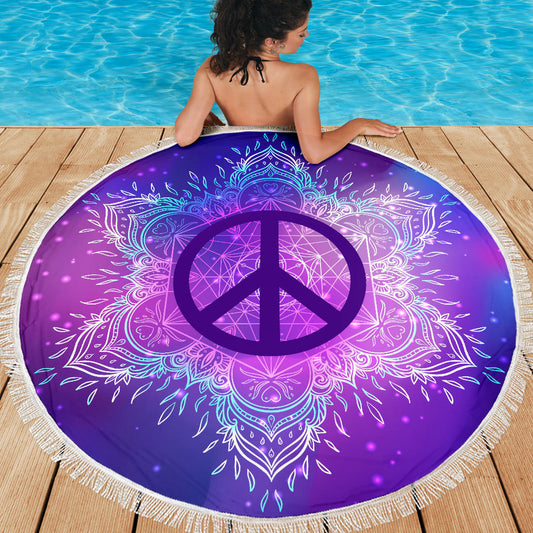 Peace Mandala Beach Blanket