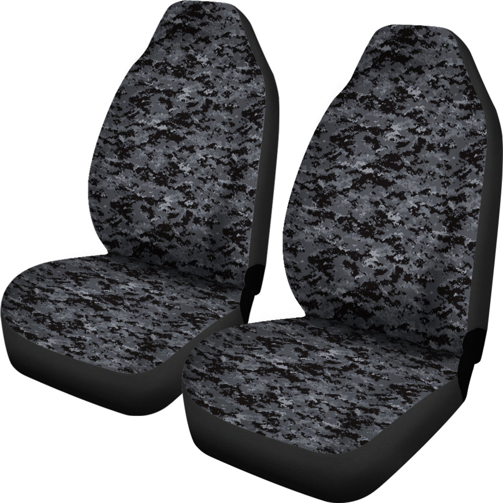 Dark Grey Digital Camouflage Car Seat Covers