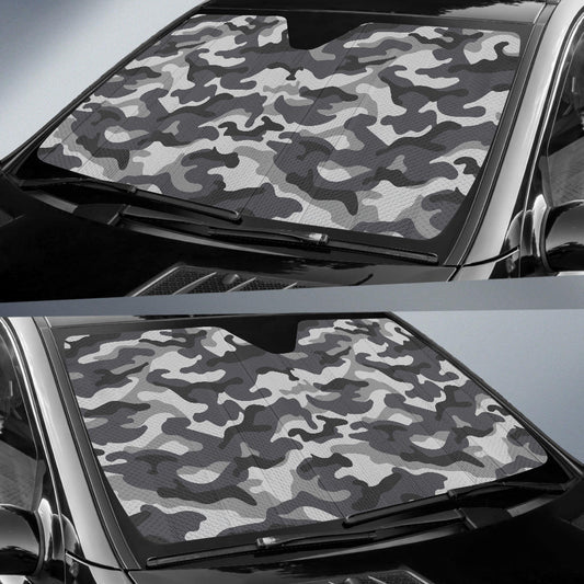 Grey Camouflage Car Sun Shades