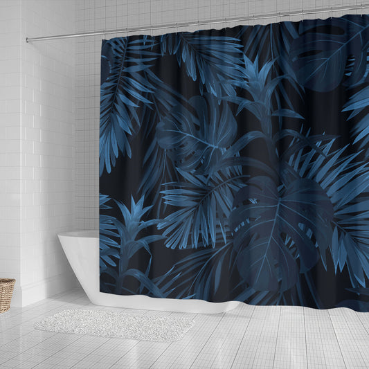Dark Leaves Shower Curtain