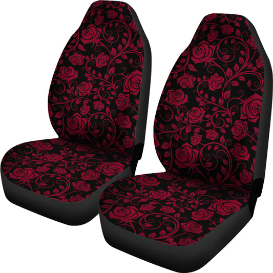 Burgundy Roses Decor Car Seat Covers