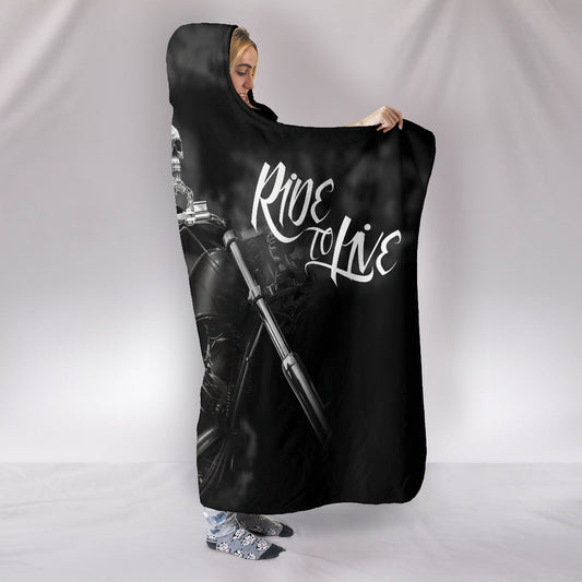 Live to Ride - Ride to Live - Hooded Blanket