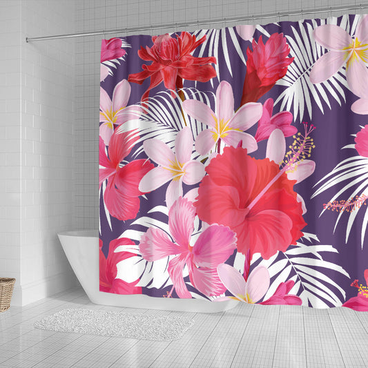 Pink Flowers Shower Curtain