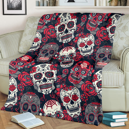 Sugar Skulls & Roses Blanket
