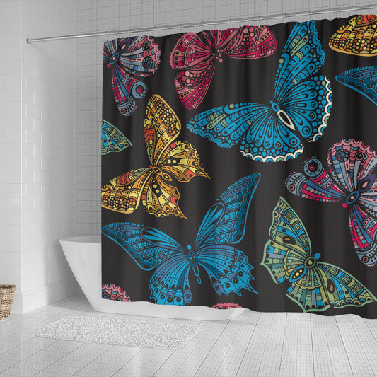 Colorful Butterflies Shower Curtain