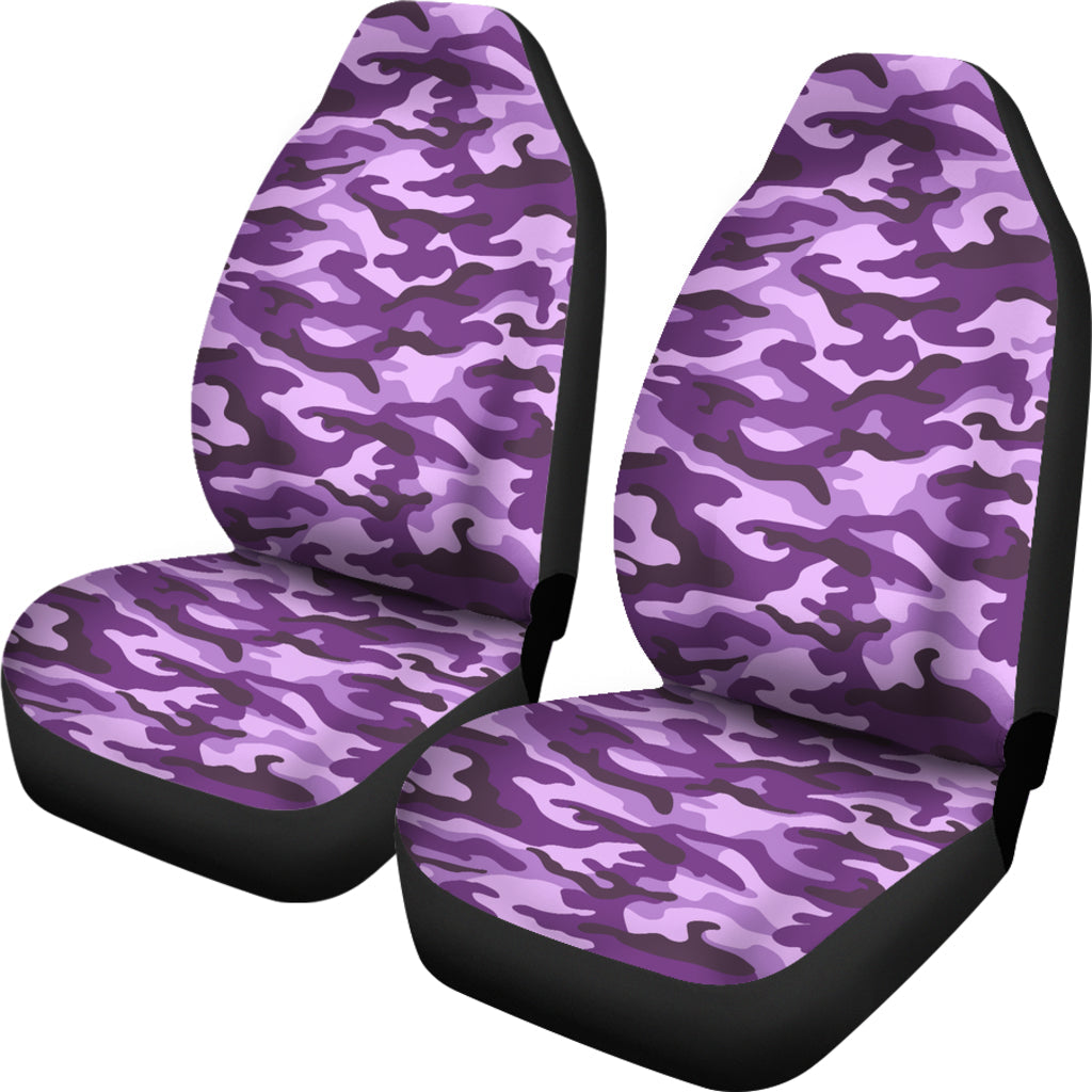 Purple Camouflage Car Seat Covers