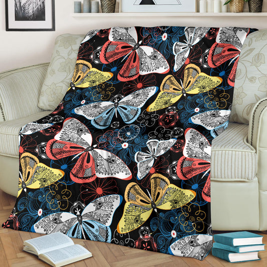Colorful Butterflies Decor Blanket