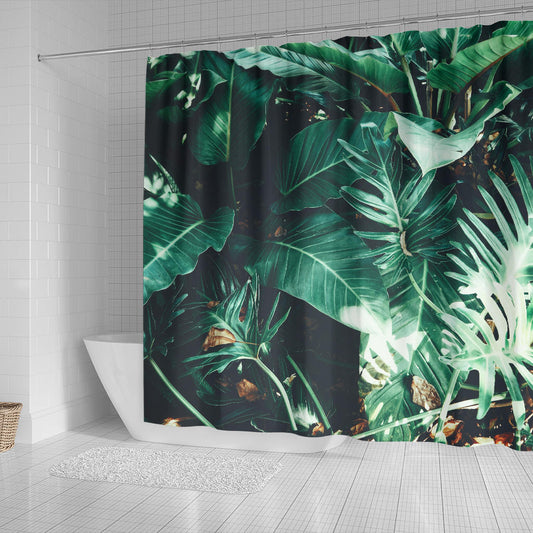 Green Leaves Shower Curtain