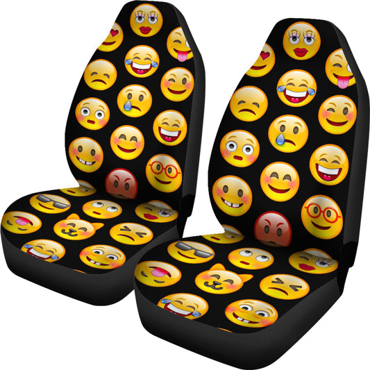 Emojis Black Car Seat Covers