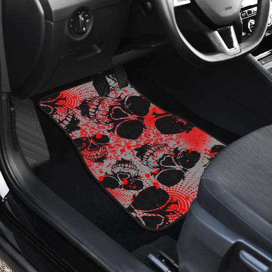 Red Skulls Car Floor Mats