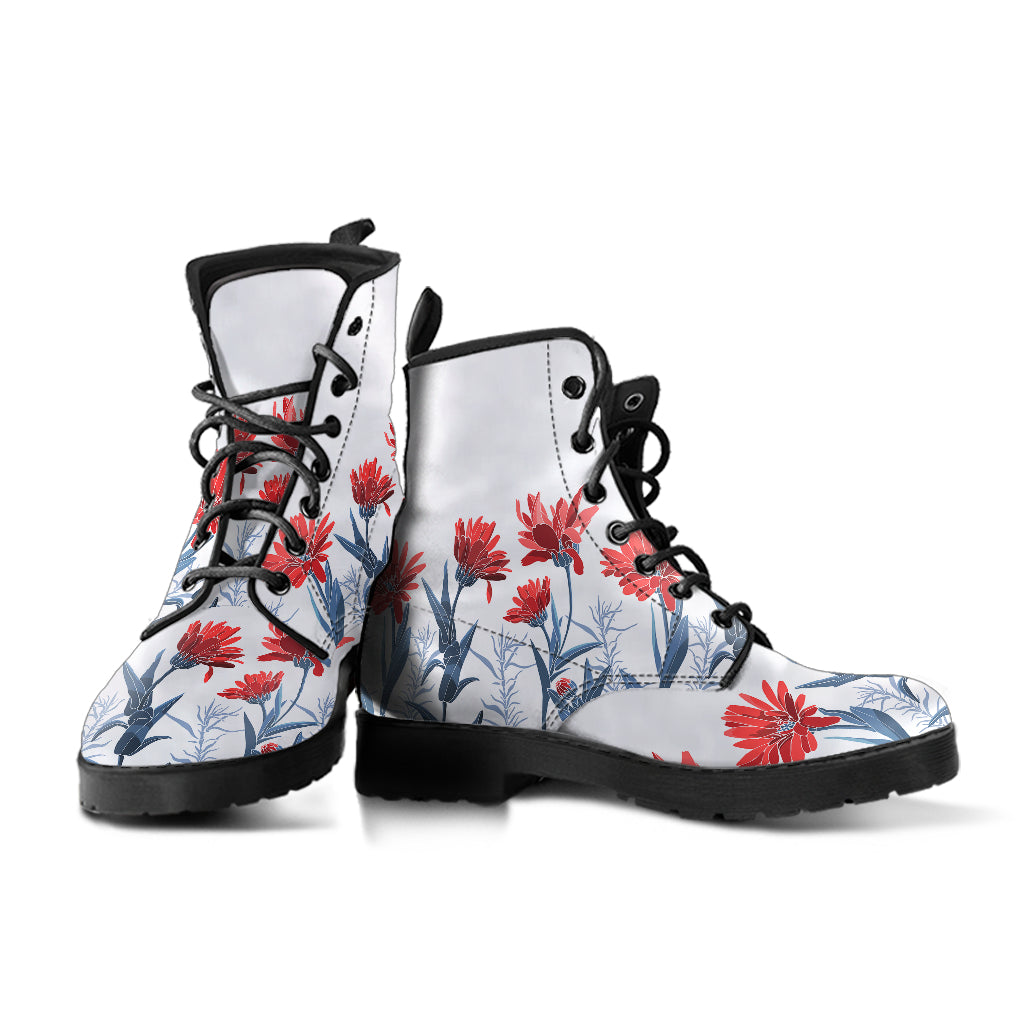 Red Flowers Boots