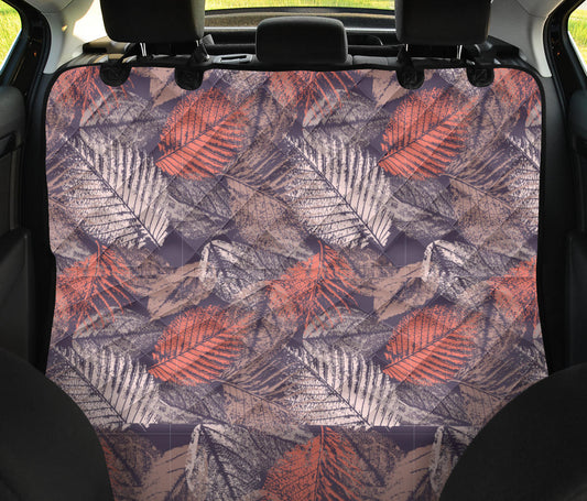 Vintage Leaves Car Back Seat Pet Cover