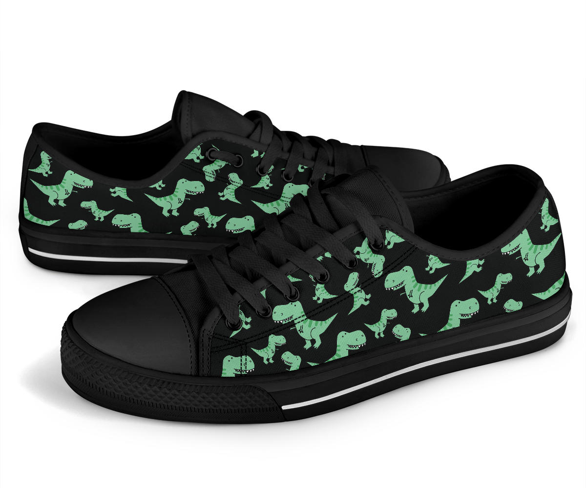 Green Dinosaur Shoes Black