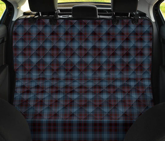 Blue Plaid Car Back Seat Pet Cover