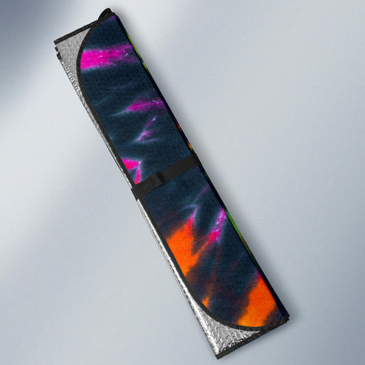 Colorful Neon Tie Dye Car Sun Shades