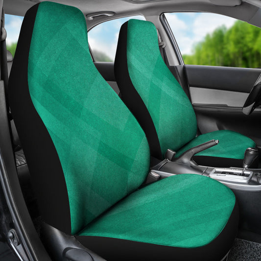 Green Diagonal Abstract Car Seat Covers