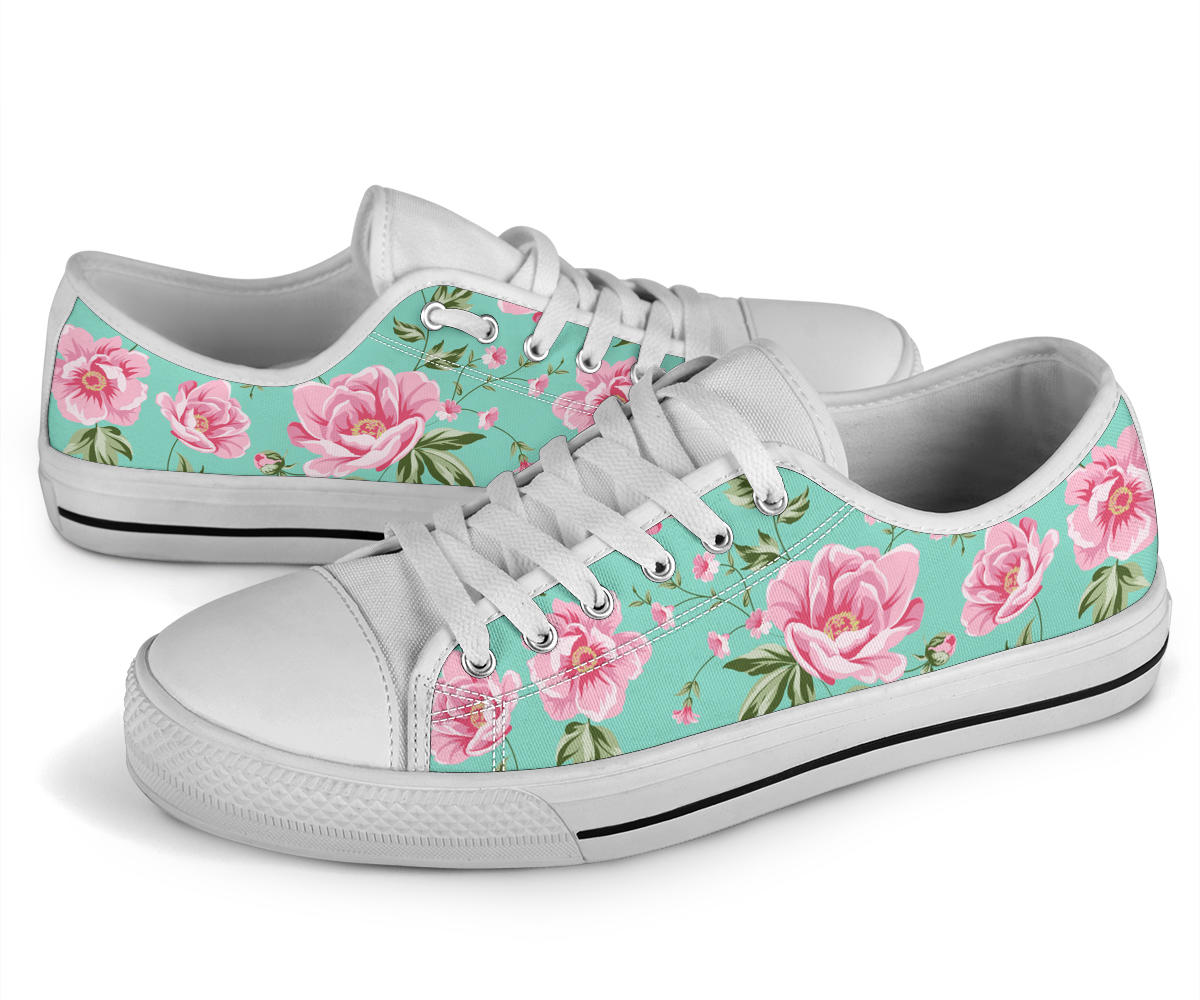 Pink Rose Shoes Low Top Sneakers for Women & Men