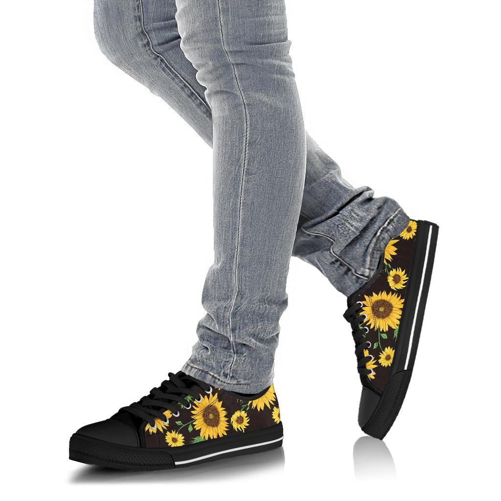 Custom Sunflower Shoes Black Sole