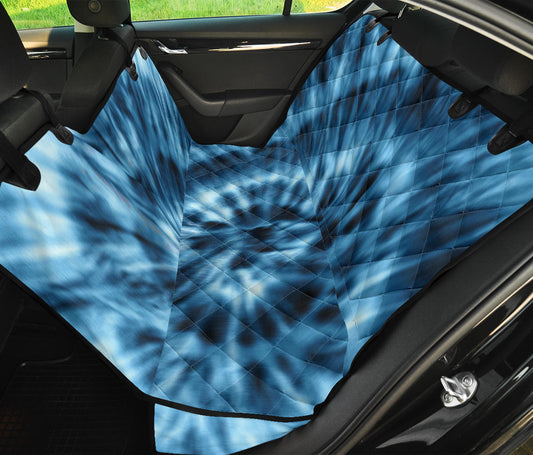 Blue Tie Dye Car Back Seat Pet Cover