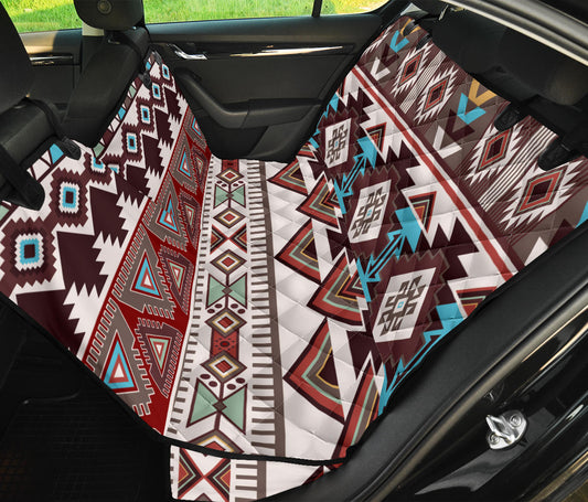 Brown Boho Aztec Car Back Seat Pet Cover