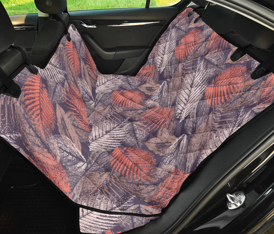 Vintage Leaves Car Back Seat Pet Cover