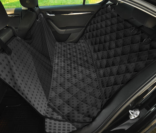Dark Grey Diagonal Abstract Car Pet Backseat Cover