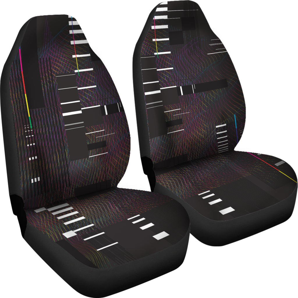 Dark Grey & Black Abstract Car Seat Covers
