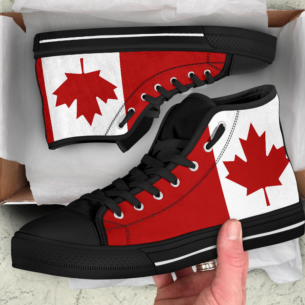 Canada Flag Shoes Black Sole
