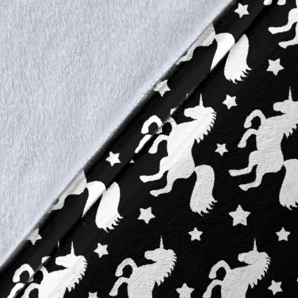 Black Unicorn Blanket