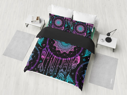 Pink & Purple Dream Catcher Bedding Set