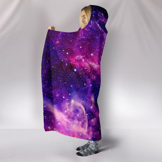 Pink & Purple Universe Hooded Blanket