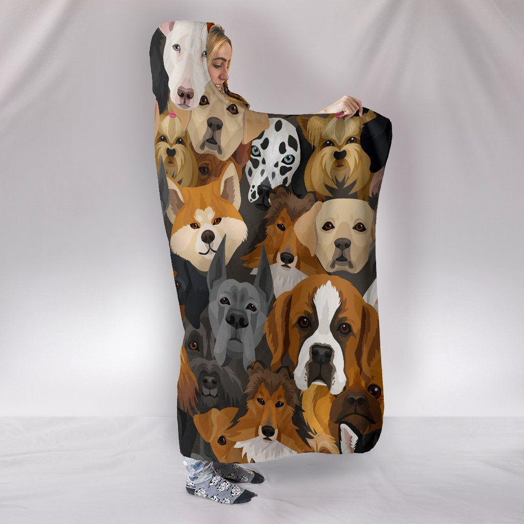 Dogs Hooded Blanket