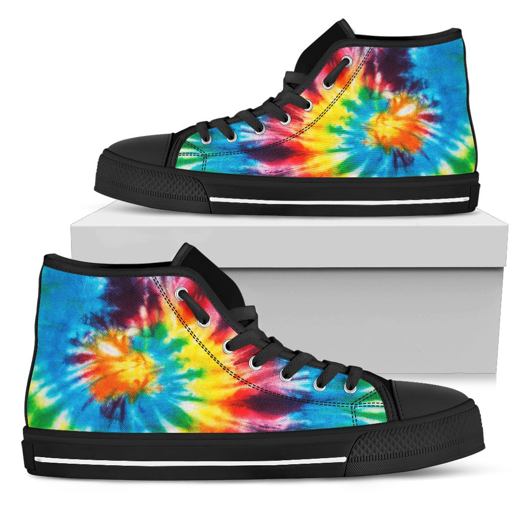 Colorful Tie Dye Abstract Art High Top Shoes