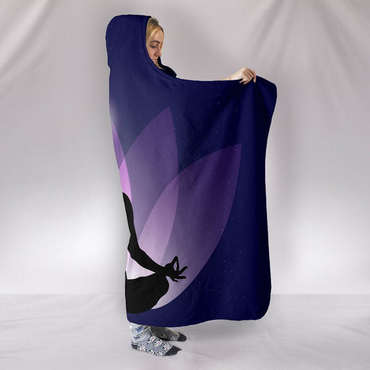 Meditator Chakra Lotus Hooded Blanket