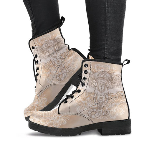Beige Elephant Womens Boots