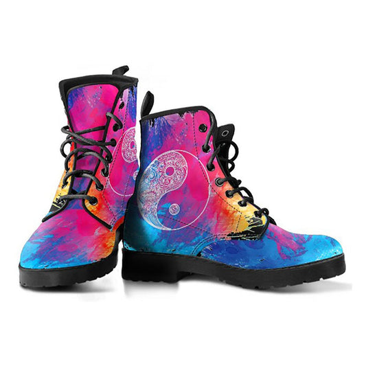 Colorful Yin Yang Womens Boots