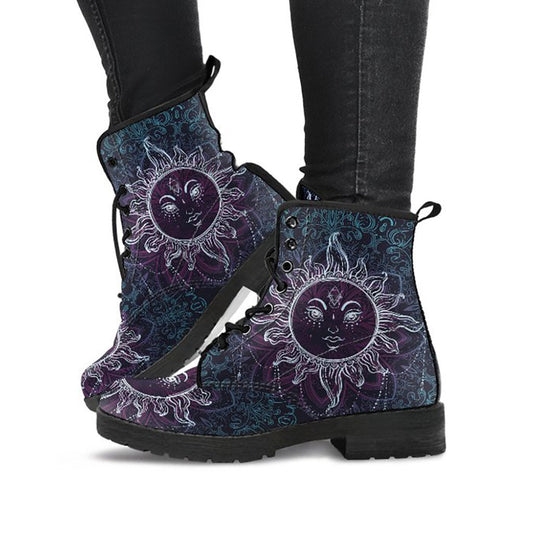 Sun & Moon Mandala Womens Boots