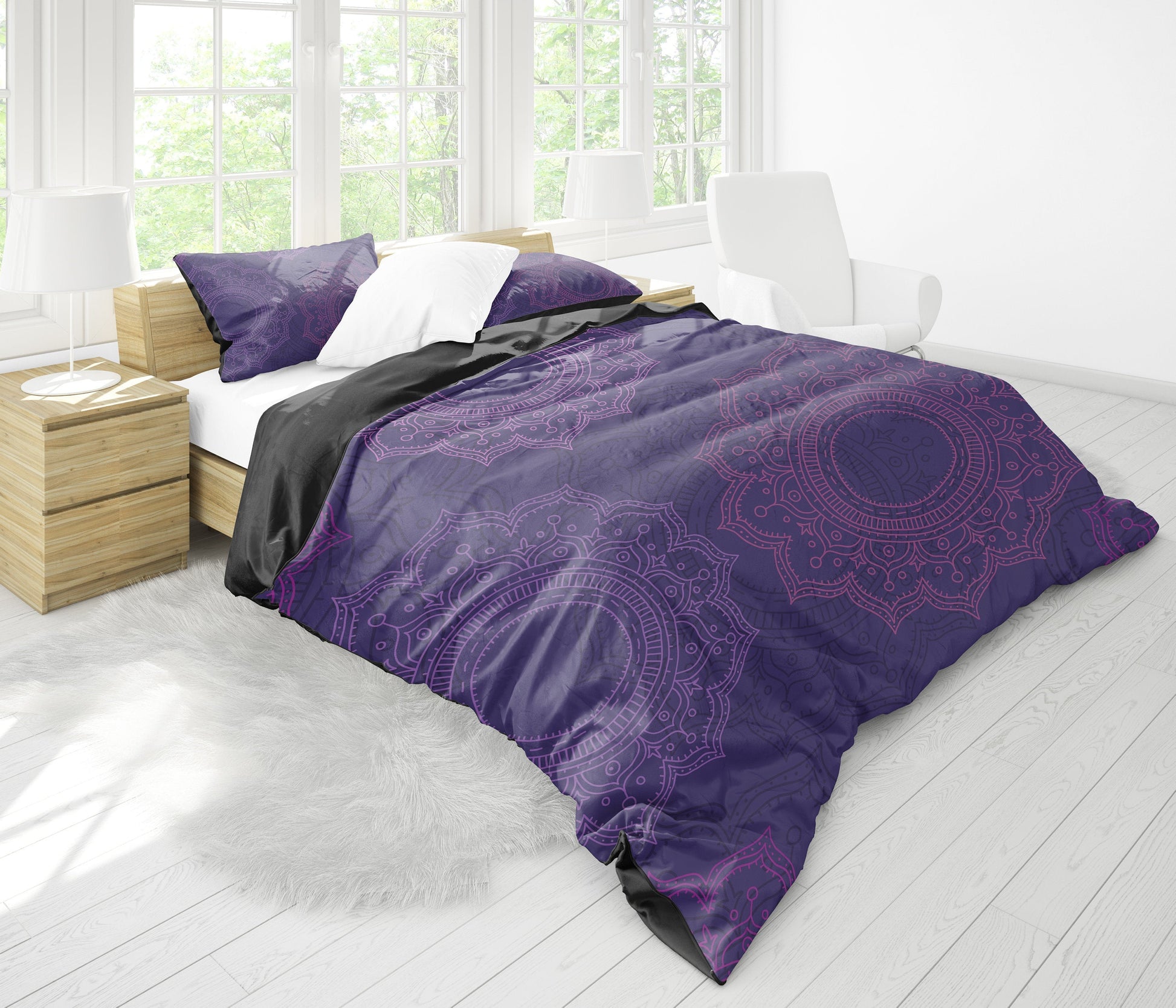 Purple Mandalas Bedding Set