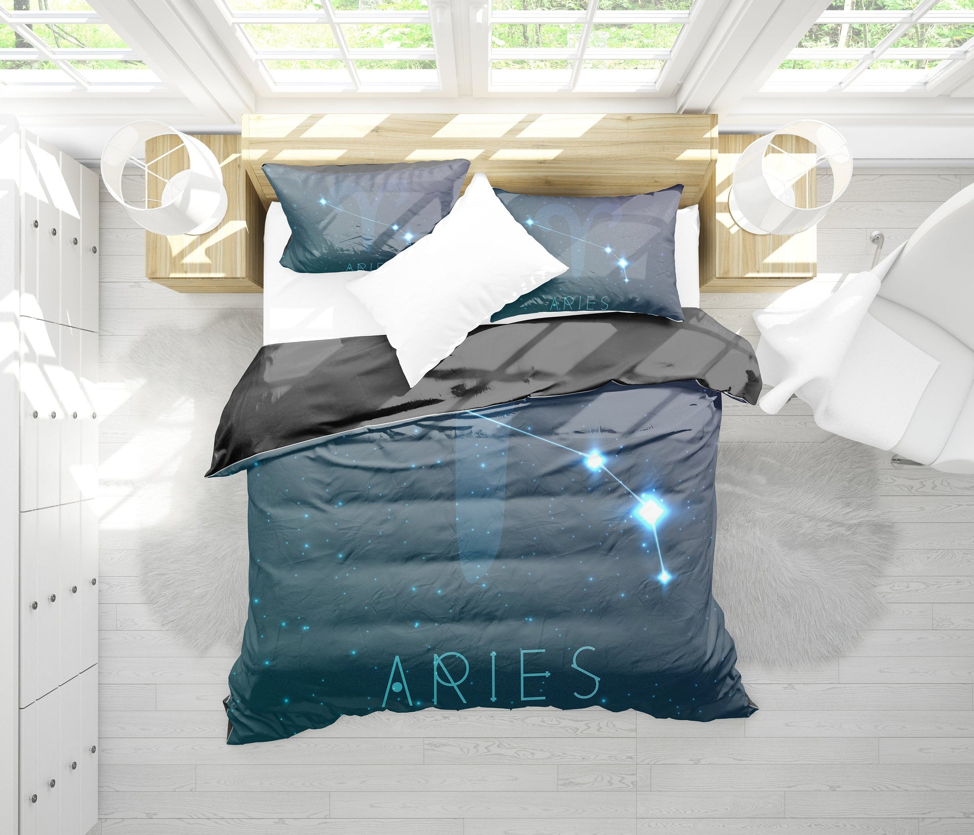 Aries Zodiac Bedding Set